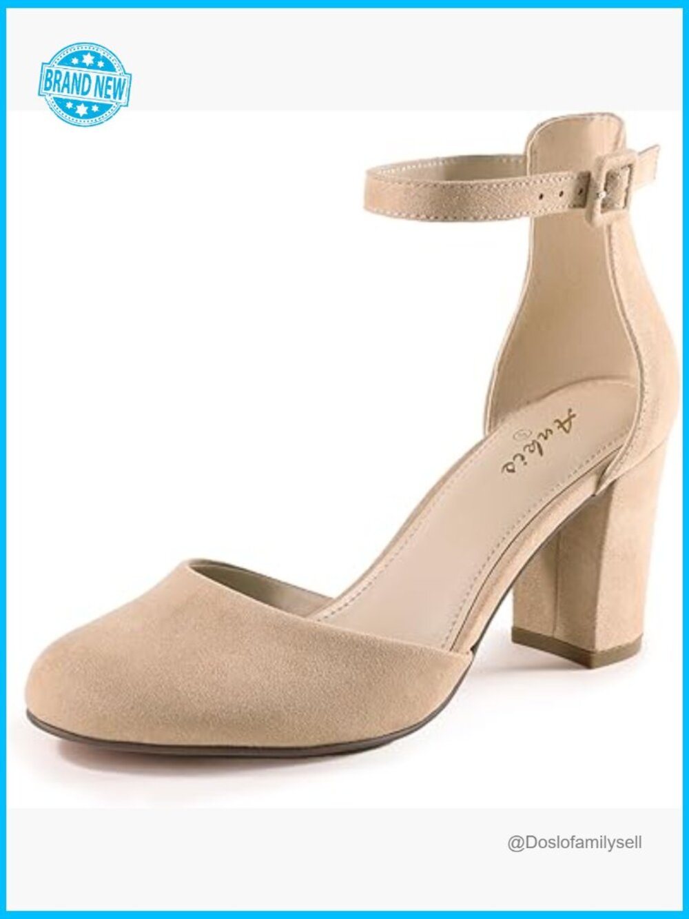 Closed Toe Chunky Block Pumps Women's Heels 3 Inch